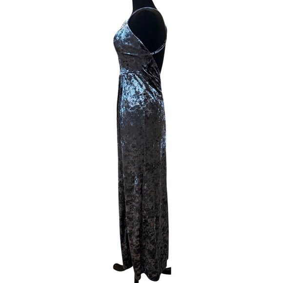 City Triangles Metallic Silver Gray Formal Dress Polyester Blend Junior Size 7 - Picture 7 of 16